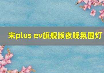 宋plus ev旗舰版夜晚氛围灯